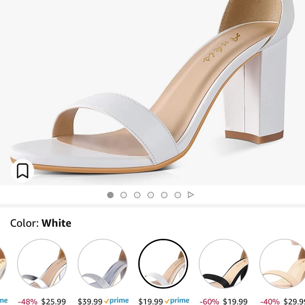 Ankis Nude Black Silver Gold Heels for Women Open Toe Ankle Strap Chunky Heel